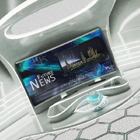 Futuristic Sci-Fi News Studio 3D 3D